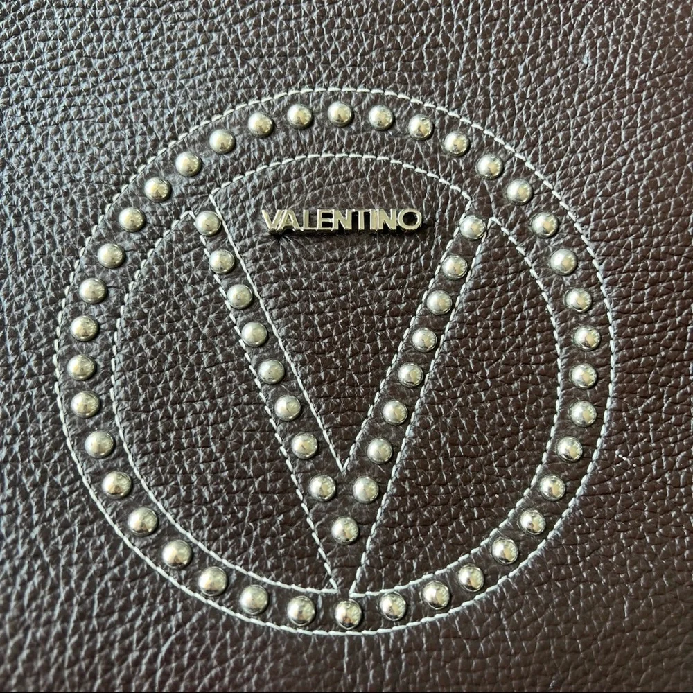 Valentino by Mario Valentino Dark Brown Leather Flap Bag - Picture 4 of 7